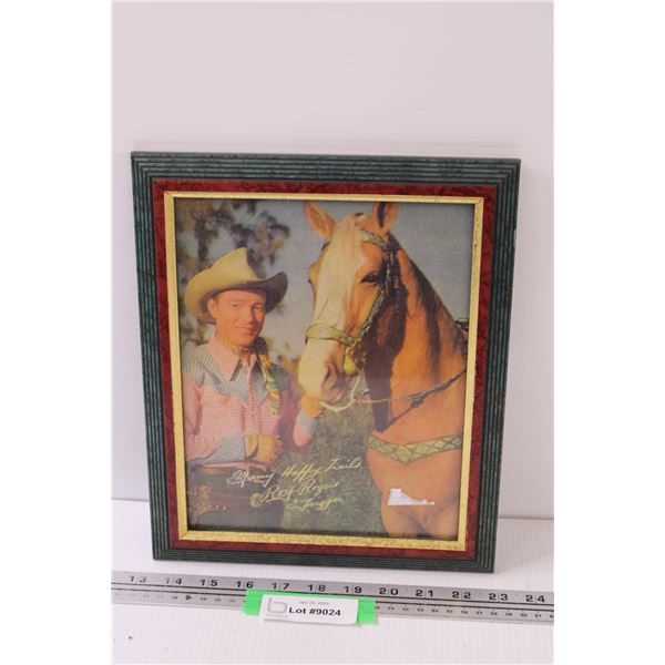 Roy Rogers "Happy Trails" & Trigger Autographed Photo - 9.5" x 12"