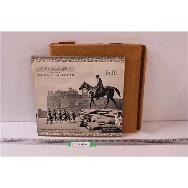 The Scotsman 1936 Calendar w/Sleeve - 12" x 12"