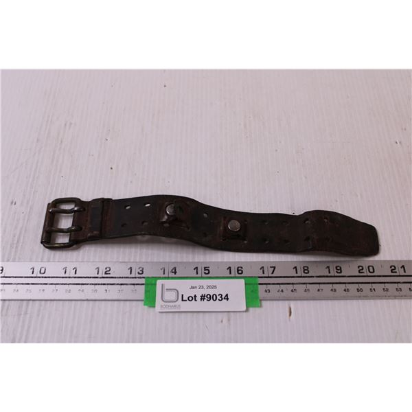 Vintage Leather Motorcycle Watch Band - 11" Long