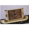 Image 2 : Triva Marble Desk Clock - Made in Germany - As Is - Winding Clock - 9" Long