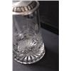 Image 3 : Domey Glass Etched Football Theme Beer Stein w/Pewter Top - 7" Tall