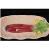 Image 2 : Rhubarb Ceramic Serving Plate - Made in Japan - 13" x 8"