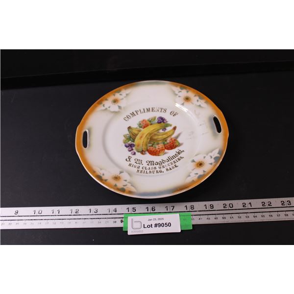 Magdalinski Grocery Wall Plate - Neilburg, Sk - 9" Diameter