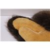 Image 3 : Indigenous Moose Hide & Beaver Fur Beaded Gauntlet Gloves - Consigner States Never Worn - 16" Length