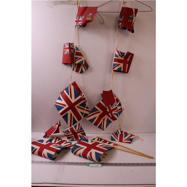 Canadian Red Ensign & Union Jack Flags: (2) Banner Style & (5) Hand Held Flags