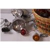 Image 2 : Vintage Bicycle Lights & Accessories Lot in Basket - As Is
