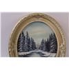 Image 2 : Nettie Harder Painting in Oval Frame - 18" x 14"