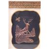 Image 2 : Hammered Copper Craft Woodland Art Picture in Frame - 12" x 15"