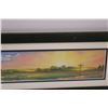 Image 3 : C. Tasche Watercolor Painting Picture in Frame - 19.5" x 7"