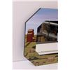 Image 2 : Octagonal Mirror w/ Prairie Painted Frame - 19" x 19"