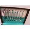 Image 3 : Community Plated Silverware in Wood Storage Case w/Drawer (Not Complete Set)