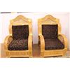 Image 1 : * Rattan Arm Chairs Set w/ Cushions - 30" x 32" x 46" Tall