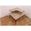 * MCM Corner Two Tiered End Table (Missing Leg Tip) - 24" x 22.5"