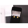 Image 2 : ^ Moissanite 2 Ct. GRA Certified Brilliant Cut VVS Golden Yellow Color Stones Set in 6 Claw Sterling