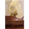 Image 3 : Covered Wagon End Table Lamp w/Three Clydesdale Horse Figurines - 26" x 12" x 8" - May Need New Bulb