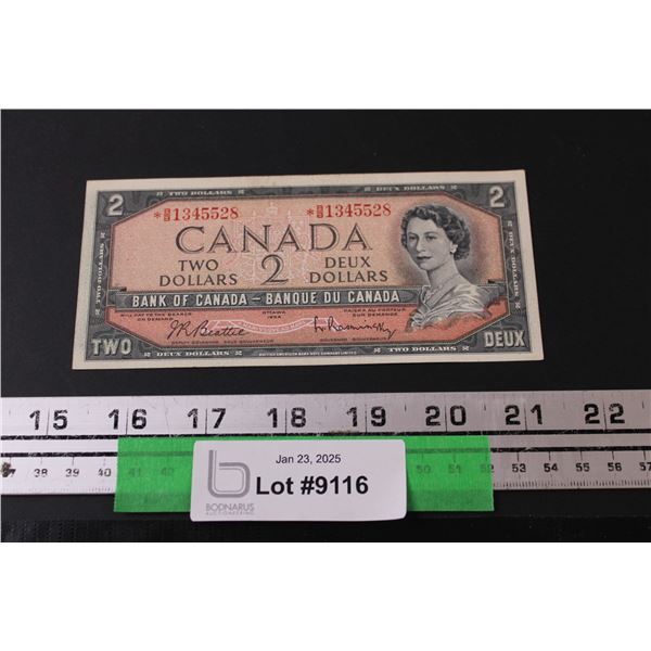 Canadian Two Dollar Bill - 1954