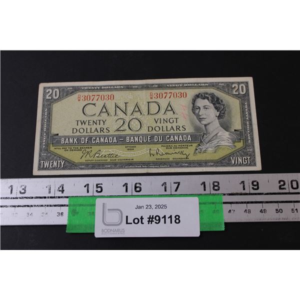 Canadian Twenty Dollar Bill - 1954