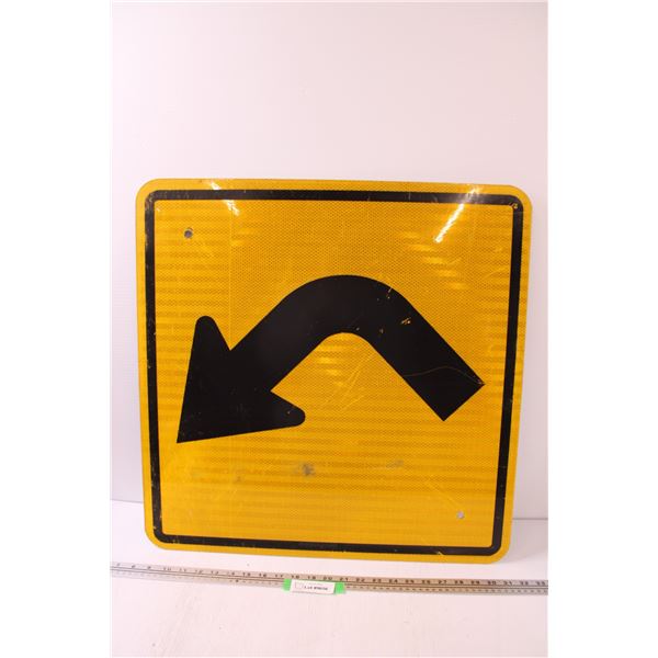* Road Sign - "Left Turn" - 24" x 24"