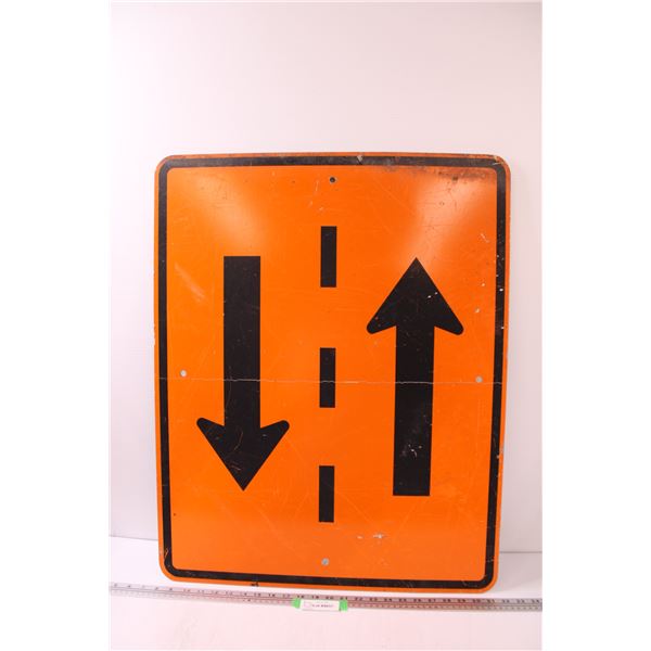 * Road Sign - "Two Directional Road" - 30" x 24"