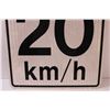 Image 3 : * Road Sign - "Maximum 20 Speed" - 24" x 30"