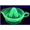 Image 2 : Uranium Depression Glass Lemon/Citrus Juicer - 8" x 4"