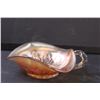 Image 2 : Carnival Glass Marigold Leaf Candy Dish - 7" x 6" x 2"