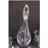 Image 2 : Vintage Hand painted Glass Decanter & (5) Liqueur Glasses