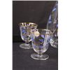 Image 3 : Vintage Hand painted Glass Decanter & (5) Liqueur Glasses