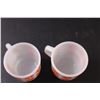 Image 3 : (2) Anchor Hocking Vintage Orange Flower Mugs