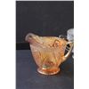Image 2 : (3) Iris and Herringbone Pattern Sugar & Creamer Bowls: (2) Marigold Iridescent & (1) Clear Glass