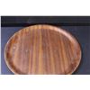 Image 3 : Walnut Round Serving Tray - 13.5" Diameter