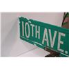 Image 2 : * Road Sign: 10th Ave & Chaplin St. - 22" x 26" x 13"