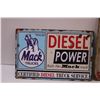 Image 2 : (2) Metal Signs: Mack - 12" x 8"