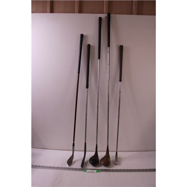 *(5) Vintage Golf Clubs - Various Styles