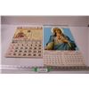Image 1 : (2) Vintage Wall Calendars From Blaine Lake: 1966 Drug Store & 1981 Esso Kasun