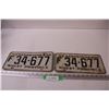 Image 1 : Saskatchewan 1959 Pair of License Plates - Farm Plates