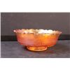 Image 4 : Fenton Grape & Cable Marigold Carnival Glass Footed Bowl - 6" x 2.5"