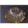 Image 3 : Carnival Glass Iridescent Amber Sunflower Candy Bowl - 7" x 2.5"