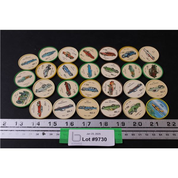 (27) Jello Wheel Coins - Transportation Editions - Assorted