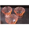 Image 4 : (5) Federal Glass Normandie Pink Glass Sherbet/Ice Cream Dishes - 3.5" x 2.65"
