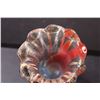 Image 4 : Red & Blue w/Clear Art Glass Vase - 13" Tall