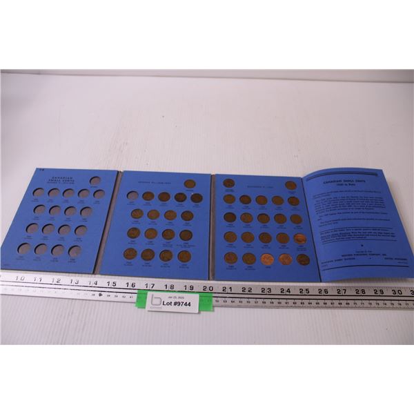 Canadian One Cent Coin Collection Booklet - 1920 - 1970 (Not Complete)
