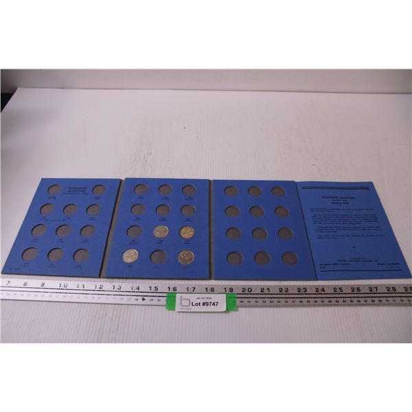 Canadian Quarter Coin Collection Booklet - 1952 - 1969 (Not Complete)