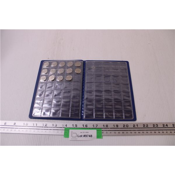 Canadian Dime Coin Collection Booklet - Not Complete - Assorted Years 1980-2000's