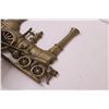 Image 2 : Brass Wall Mount Train Bell Decor - Bell Missing Clapper - 12" x 12"