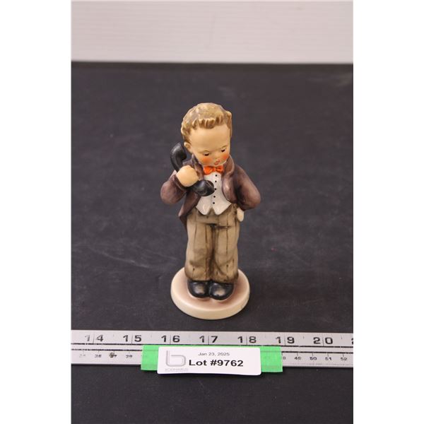 Goebel Boy w/Telephone Figurine - Made in West Germany - 6  Tall