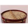Image 2 : Vintage Boy Scout Wood Barrel Drum & Drum Sticks - 12" x 14"