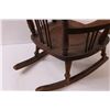 Image 6 : * Antique Children's Wooden Rocking Chair w/ Leather Centre Seat - Some Wear as Pictured - 23" x 19"