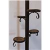 Image 2 : * Wooden & Metal Bracket Plant Stand - 75" x 16" - Pot Holders 5" Diameter