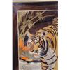 Image 2 : * Wood Inlay Tiger Art Picture in Wooden Frame - 25" x 19"